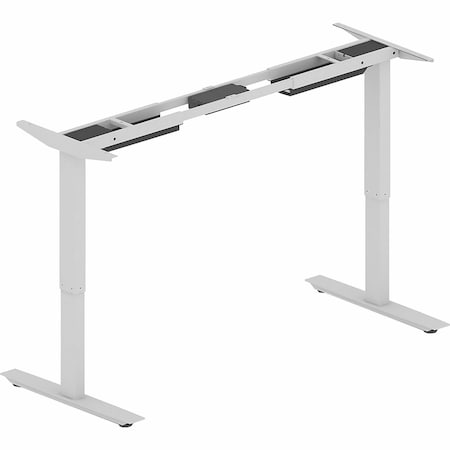 Lorell Sit-to-Stand Two-Tier Base, 275lb Capacity, 45.1" Height, Silver LLR25971